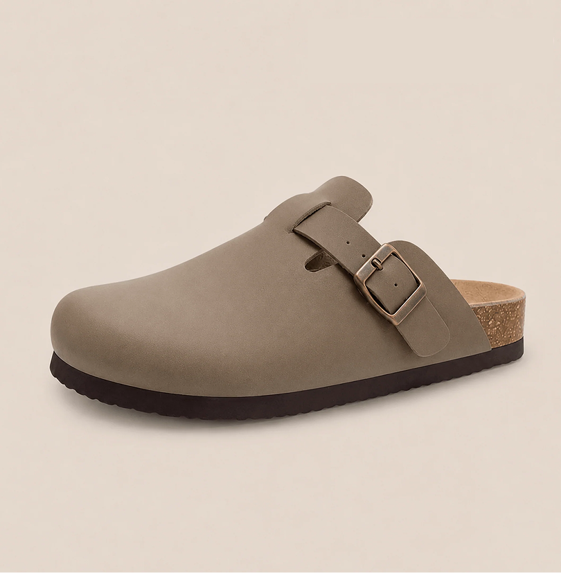 Smooth Vegan Leather Clogs by Qonfrt