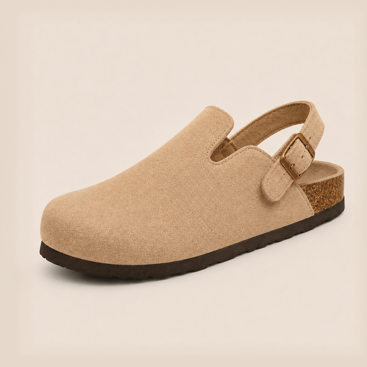 Genuine Suede Backstrap Clogs by Qonfrt