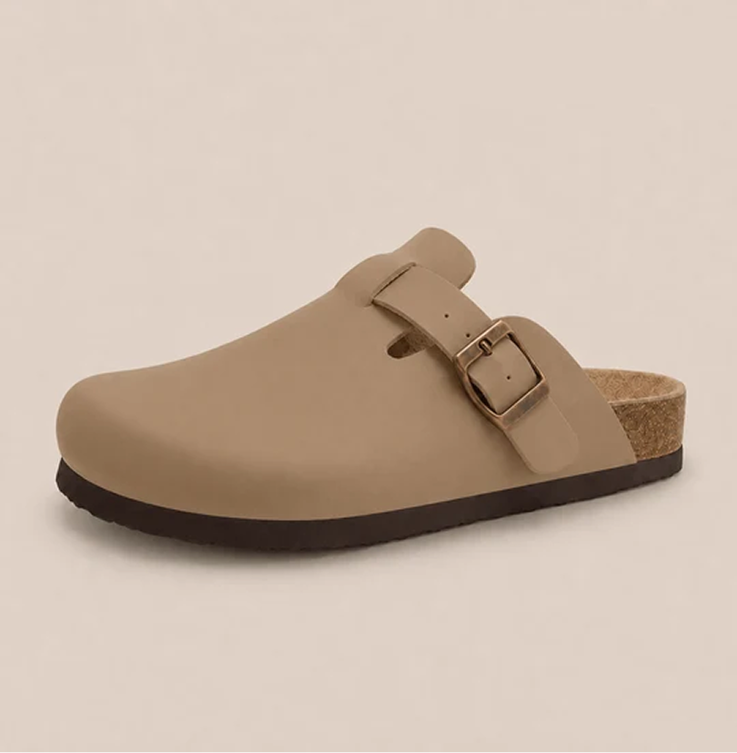 Smooth Vegan Leather Clogs by Qonfrt