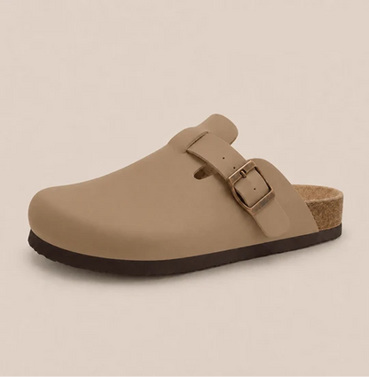 Smooth Vegan Leather Clogs by Qonfrt