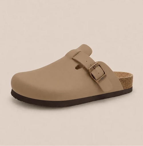 Smooth Vegan Leather Clogs by Qonfrt