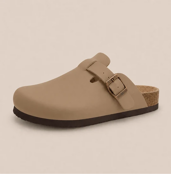Smooth Vegan Leather Clogs by Qonfrt