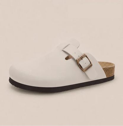 Smooth Vegan Leather Clogs by Qonfrt
