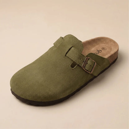Genuine Suede Clogs by Qonfrt