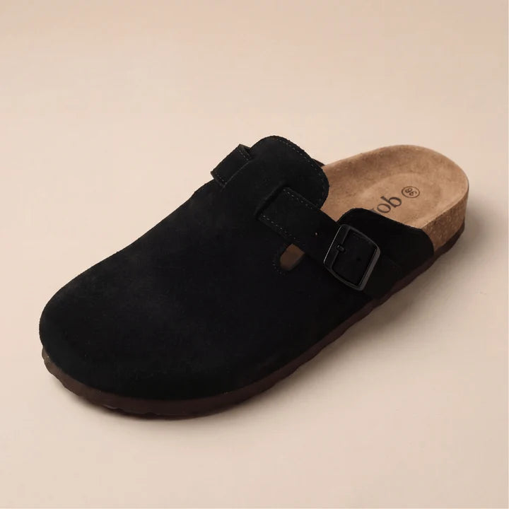 Genuine Suede Clogs by Qonfrt