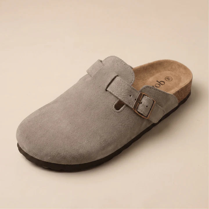 Genuine Suede Clogs by Qonfrt