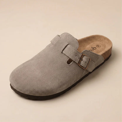 Genuine Suede Clogs by Qonfrt
