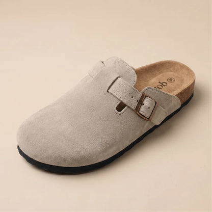 Genuine Suede Clogs by Qonfrt