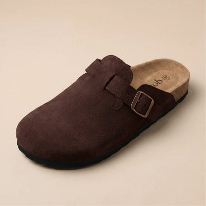 Genuine Suede Clogs by Qonfrt