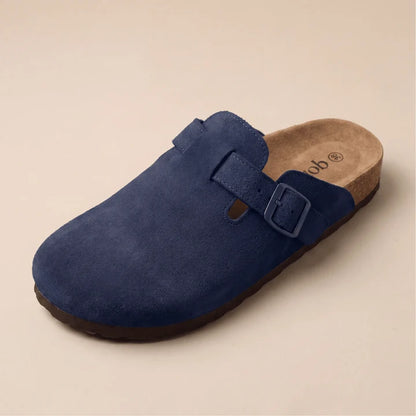 Genuine Suede Clogs by Qonfrt