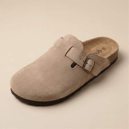 Genuine Suede Clogs by Qonfrt